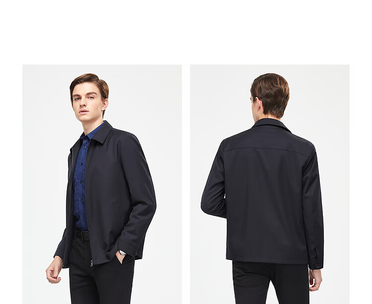 YOUNGOR [Wool Jacket] Executive Jacket, Autumn Business Casual Top, Lapel Short Fashionable Men's Coat, 429964 3