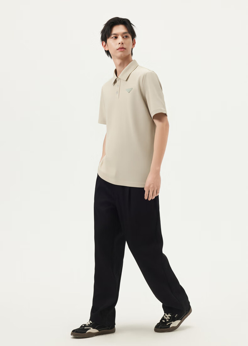 Gxgjeans Men's Basic Business Polo Shirt Short Sleeve Summer 2025 New Khaki 170/M 9