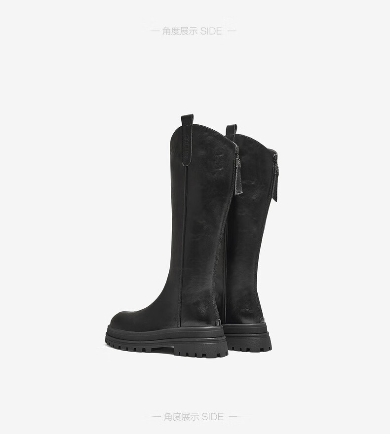 Basto 25 Winter Knight Boots Fashion Trendy Street Women's Long Boots BV016DG5 Brown Suede Lining Size 36 4