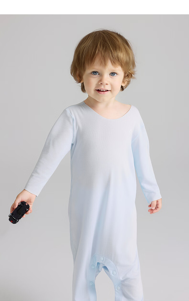 Aimer Baby Milk Leather Infant Long Sleeve Homewear Pajamas Romper Baby Crawling Suit Diagonal Jacquard - Vanilla White 66 8