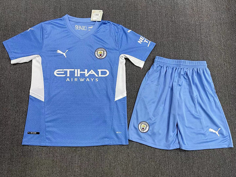 曼城球衣2122赛季主客场17号德布劳内足球服成人儿童训练队服套装