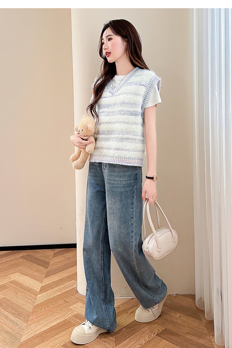 TonLion 2025 Autumn Winter Soft Style New Yarn Women's V-Neck Pullover Vest 7