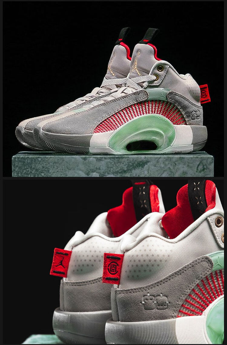 【精选好物】aj35代篮球休闲鞋男中帮真气垫可实战 兵马俑玉石 莆田