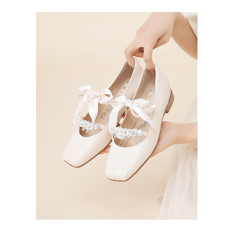 Le Saunda Lambskin Chunky Heel Slip-On Silver Mary Jane Shoes Women 6T25901 Dreamy Silver SVK 37 4