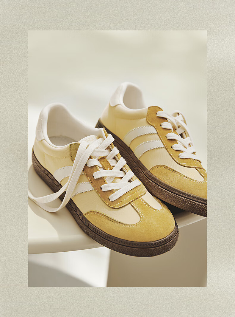Hotwind Mall Matching Women's Shoes, Dexun Shoes, 2025 Autumn New Women's Retro Color-Block Spliced Soft-Soled Casual Sneakers 11