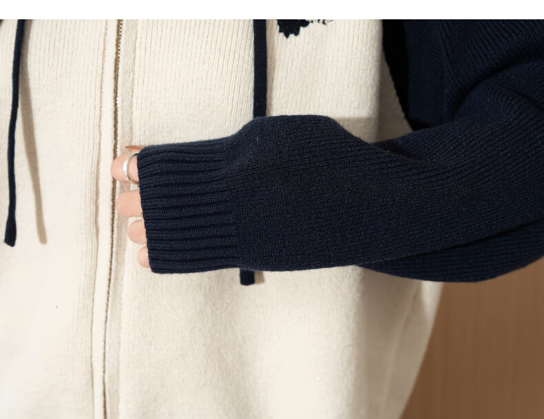 TonLion 2025 Autumn Winter New Women's Hooded Raglan Sleeve Embroidered Knit Cardigan Sweater Jacket 12