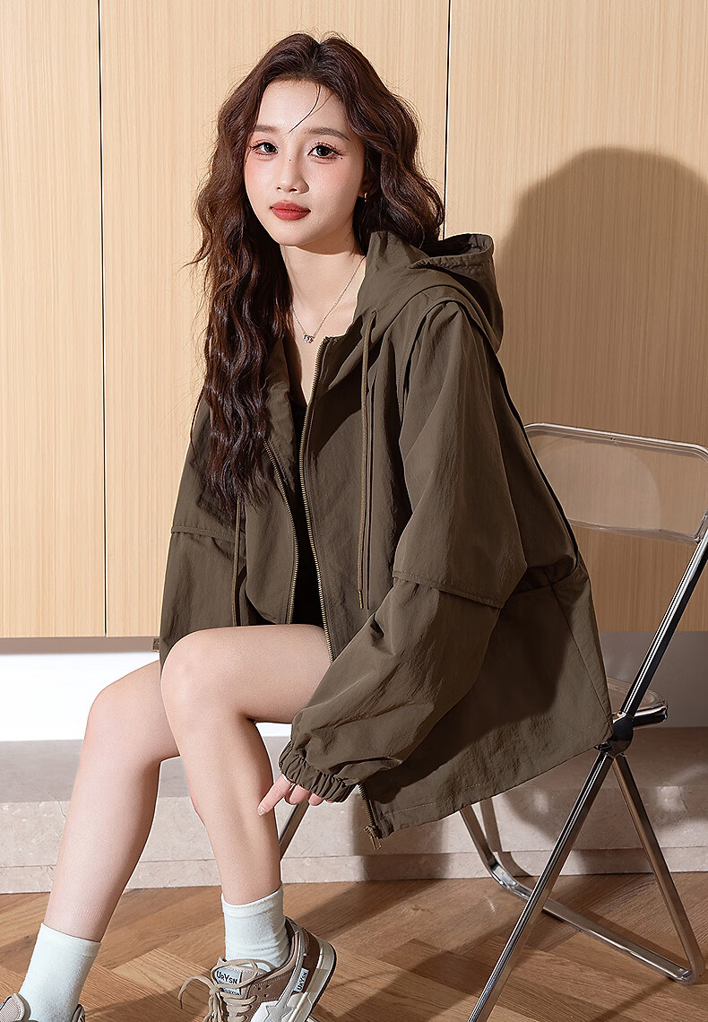 TonLion 2025 Autumn Women's Hooded Short Jacket 2