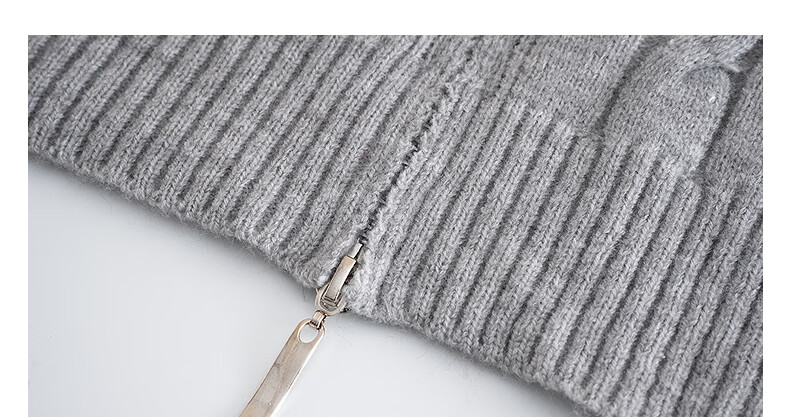 TonLion 2025 Autumn Winter Women's Casual Colorblock Cable Knit Zip Cardigan 10