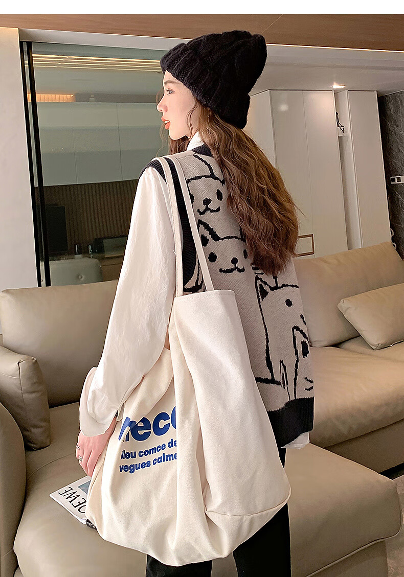TonLion 2025 Autumn Winter Many Cats V-Neck Women's Pullover Vest 5