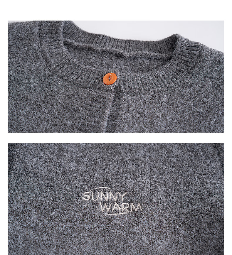 TonLion 2025 Autumn Winter Small Embroidery Color-Block Buttoned Women's Crew Neck Cardigan 9