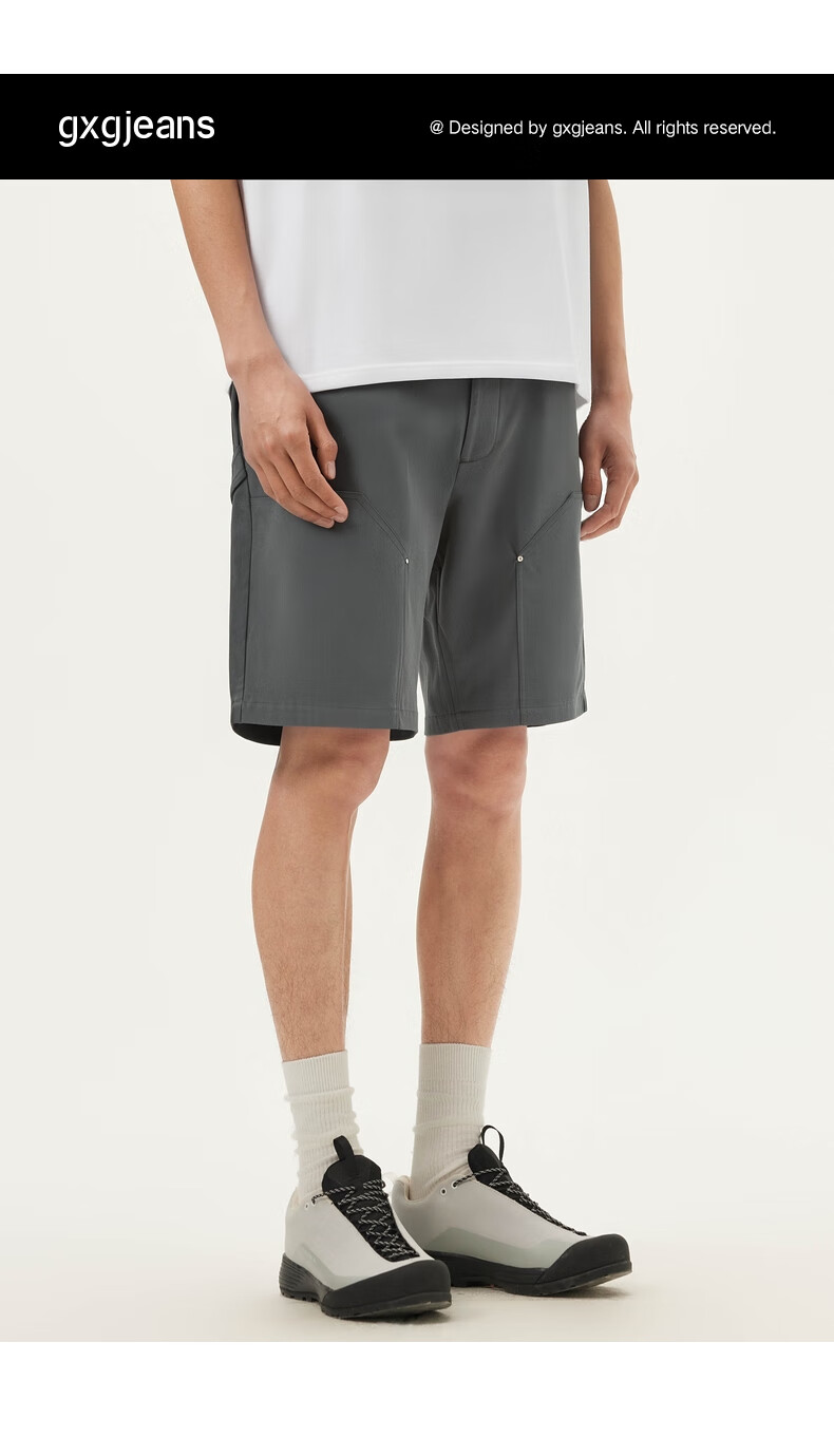 Gxgjeans Men's Multi-Color Cargo Style Basic Casual Shorts 2025 Summer New Dark Gray 180/XL 1