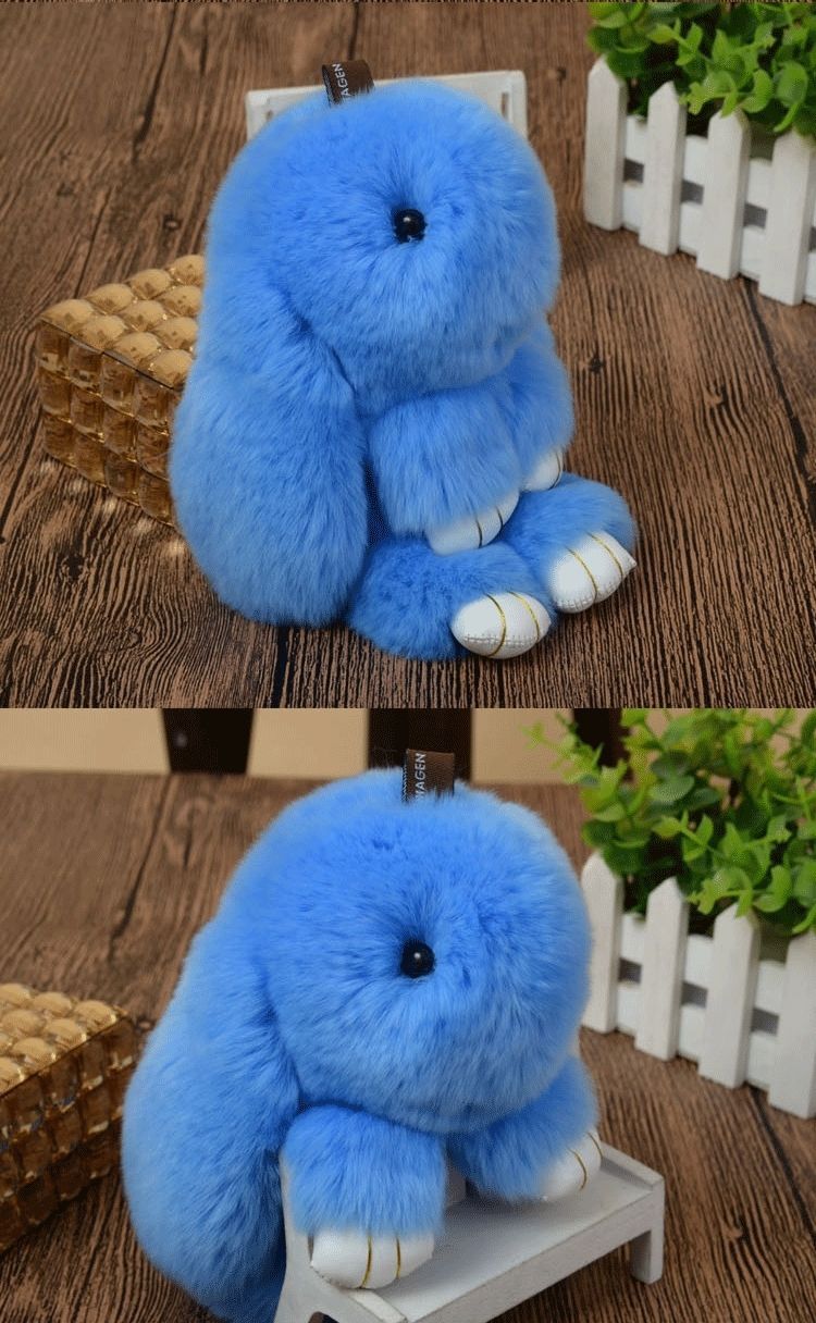 怡央新品装死兔创意装死兔仿萌萌小兔子兔包包书包超萌毛绒爱心挂件