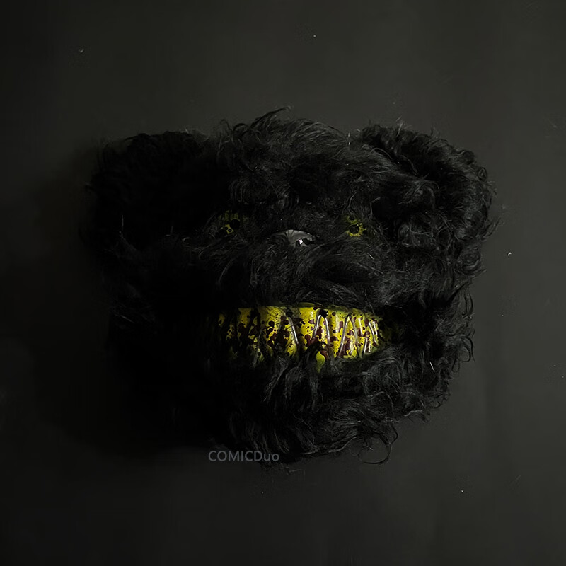 抖音同款恐怖鬼兔子蹦迪毛绒动物血腥吓人兔拍照面具头套万圣节女 梨