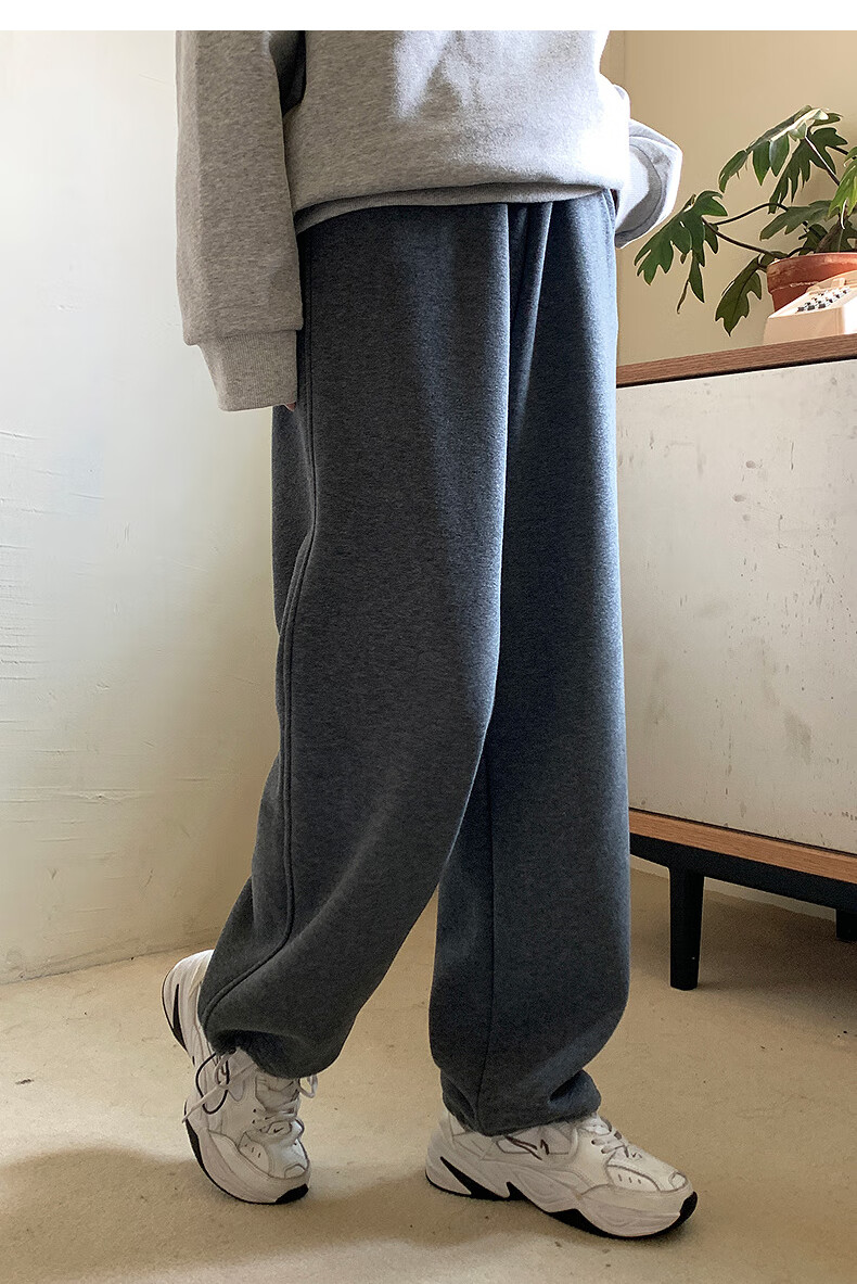 TonLion 2025 Winter Drawstring Jogger Fleece-Lined Women's Casual Straight-Leg Pants 7