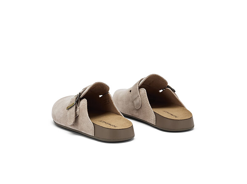 Hotwind Women's Open-Toe Birkenstock Style Slip-On Flat Shoes Casual Half Slippers Spring Autumn Vintage Versatile 10