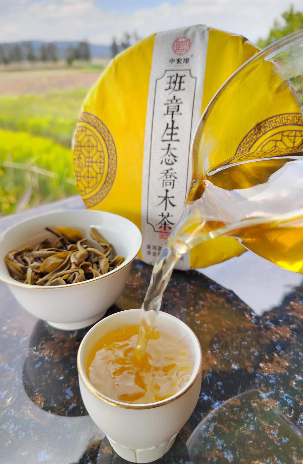 中宏印 老班章乔木普洱生茶饼 2022年勐海大树普洱 云南茶叶 老班章