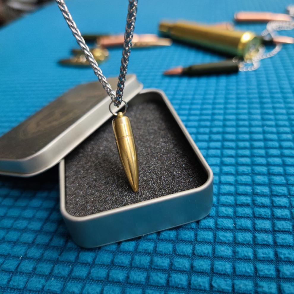 cslr高精狙项链 弹壳工艺品 战狼二项链 军旅纪念品 军恋 高精狙铜