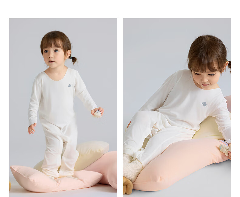 Aimer Baby Milk Leather Infant Long Sleeve Homewear Pajamas Romper Baby Crawling Suit Diagonal Jacquard - Vanilla White 66 11