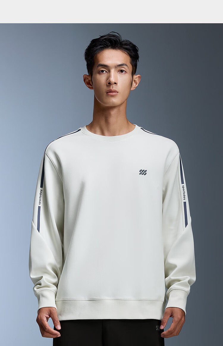 HLA Sweatshirt for Men, Autumn Sports Thickened Board Print Simple Long-Sleeve Shirt for Me 5