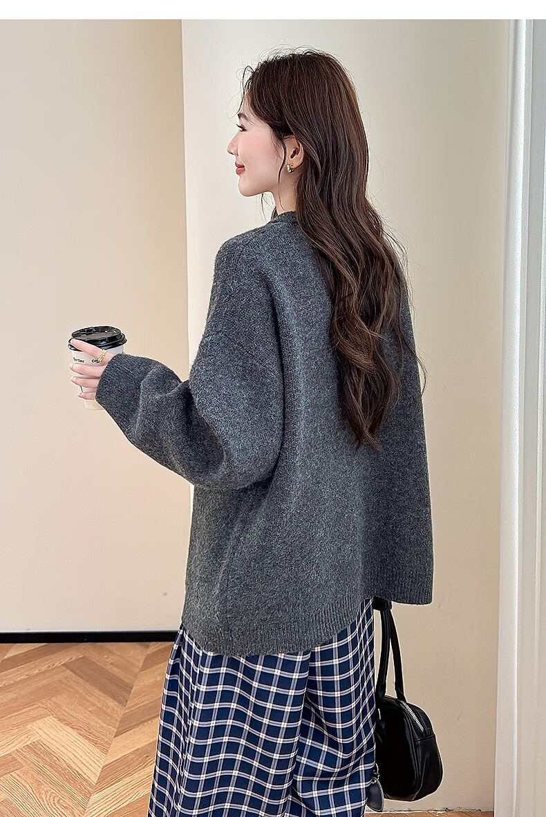 TonLion 2025 Autumn Winter Embroidered Crew Neck Cardigan Women's Knit Jacket High-End Fashion Sweater Coat 7