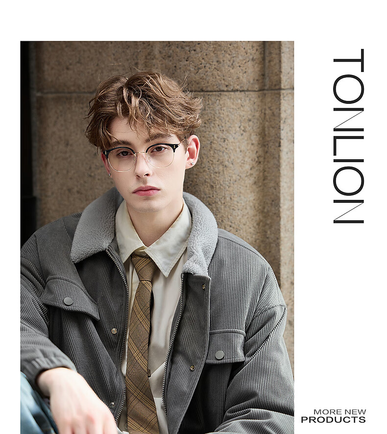 TonLion 2025 Winter Men's Corduroy Thick Jacket with Faux Shearling Collar 11