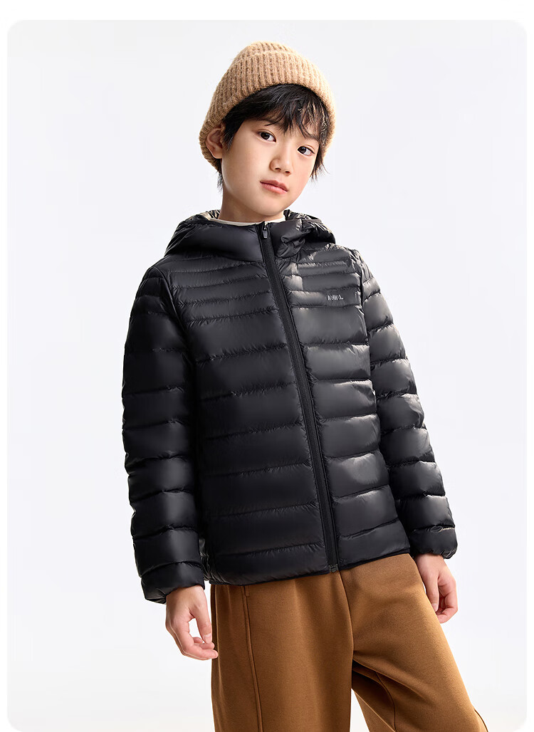 Annil Kids Boys and Girls Short Down Jacket 2025 Winter New Cambridge Blue 140cm 2