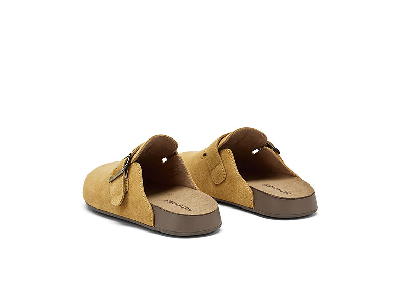 Hotwind Women's Open-Toe Birkenstock Style Slip-On Flat Shoes Casual Half Slippers Spring Autumn Vintage Versatile 13