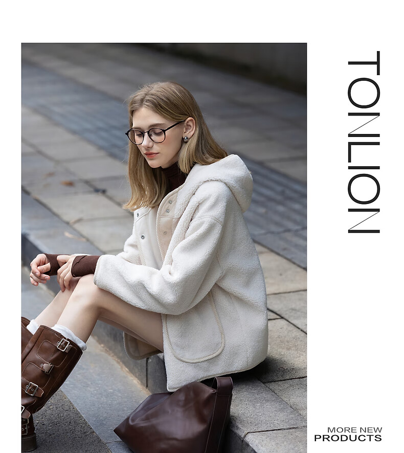 TonLion 2025 Women's Winter Hooded Patchwork Jacket 2