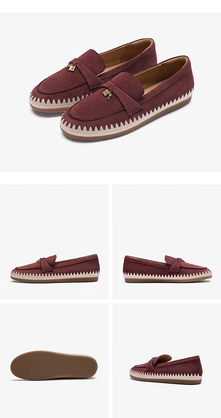 Le Saunda 26 Spring Summer New Retro Casual Versatile Commuter Loafers Fisherman Shoes Women 6T15301 Silk Mist Brown CMS 37 7