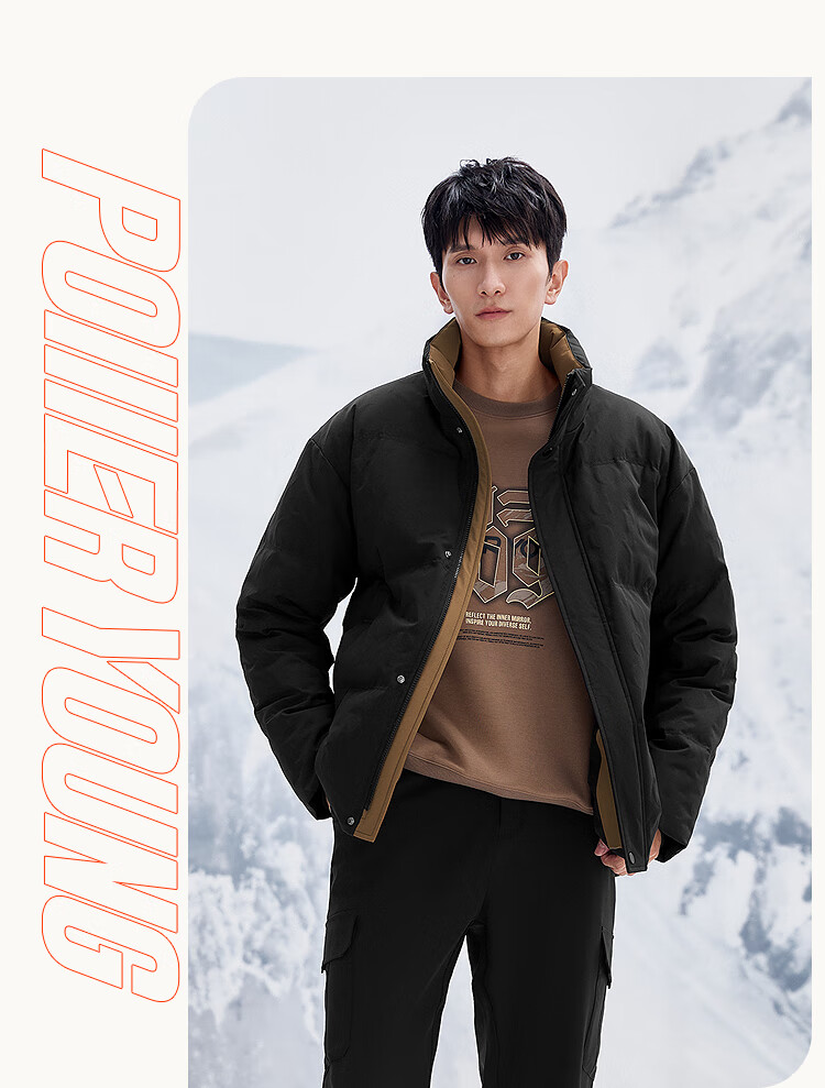 HLAHLA Men's Down Jacket 25POWER YOUNG Series White Duck Down Coat Winter 3