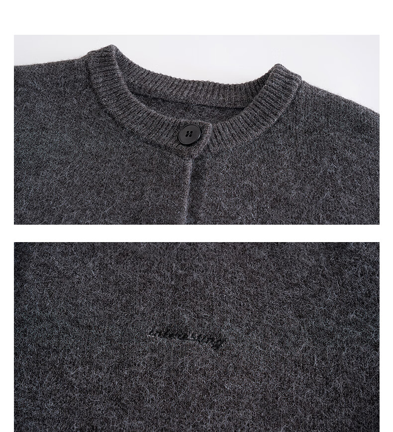 TonLion 2025 Autumn Winter Embroidered Crew Neck Cardigan Women's Knit Jacket High-End Fashion Sweater Coat 8