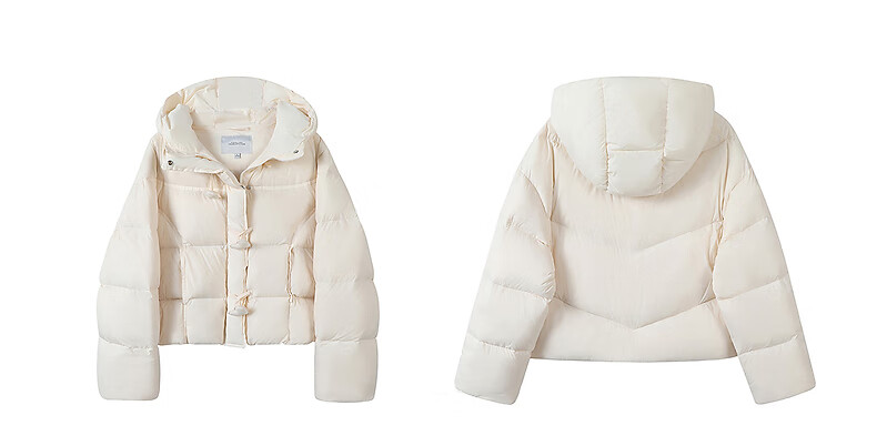 TonLion 2025 Winter Women's High-Collar Hooded Short Down Jacket 2