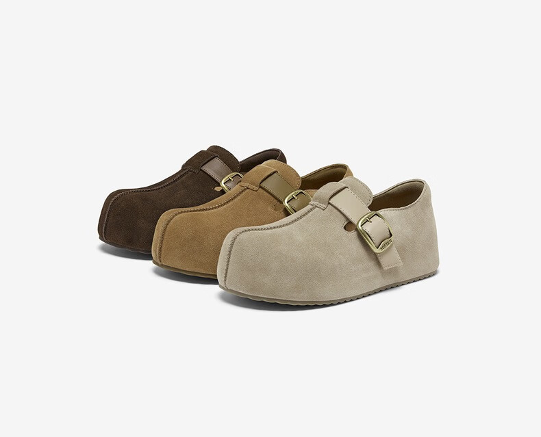 Bata Spring 2026 Birkenstock Style Fashion Simple Retro Casual Women's Flats E7333AM6 Camel 37 3
