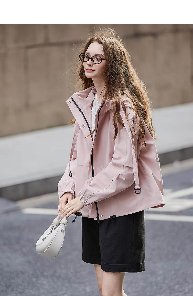 TonLion 2025 Autumn Women's Hooded Short Jacket 5