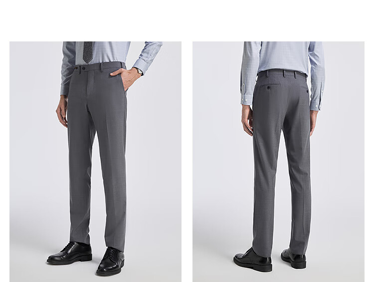 YOUNGOR Men's Dress Pants Autumn Style 230 Business Commute Machine Washable Wool Warm Work Suit Pants 220230A 6