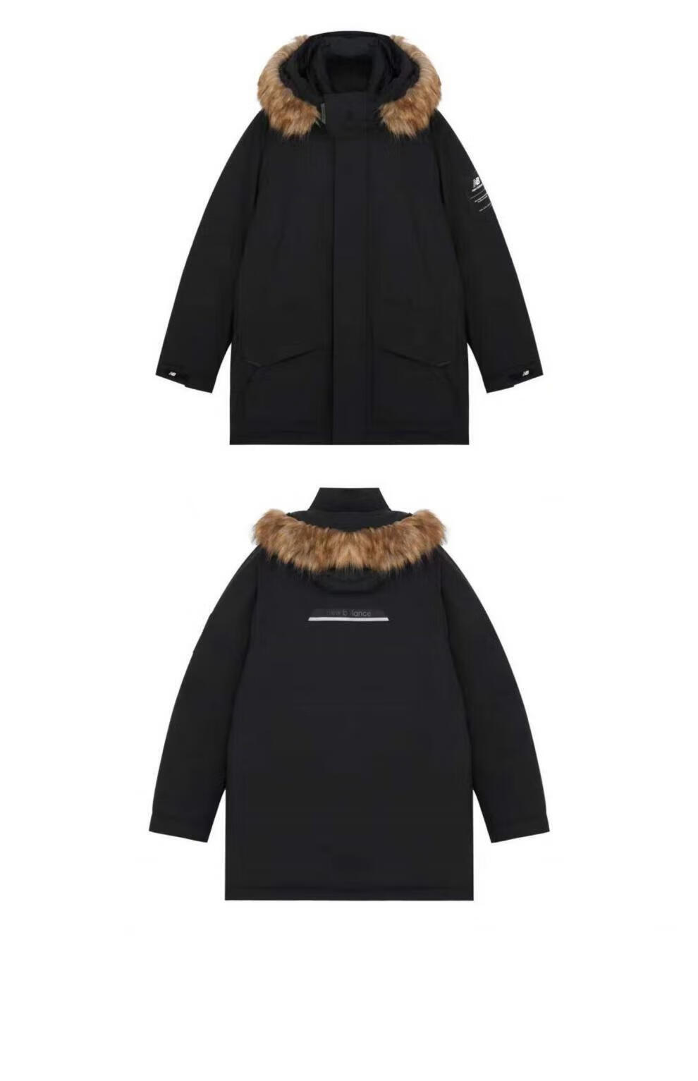 2022新款nb工装羽绒服秋冬季男女同款防风保暖连帽中长款休闲运动