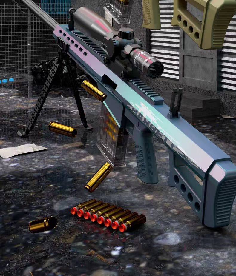 巴雷特超大号抛壳软弹98k儿童仿o真玩具吃鸡模型抢 82厘米【大号】m24