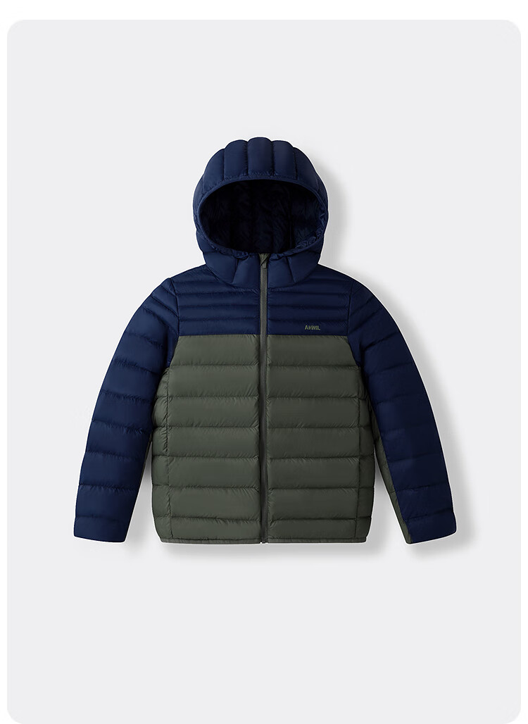 Annil Kids Boys and Girls Short Down Jacket 2025 Winter New Cambridge Blue 140cm 4