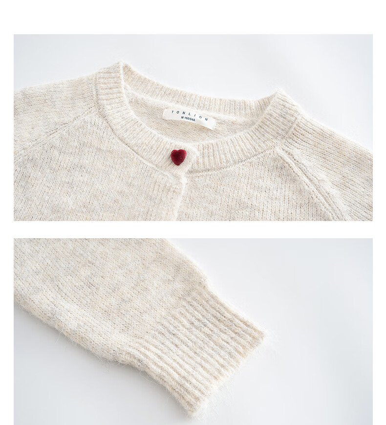 TonLion 2025 Autumn Winter Color-Block Button Design Crew Neck Cardigan Women's Knitwear Korean Style Premium Youthful Top 20