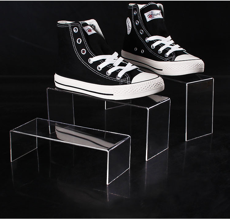 亚克力鞋架展示架鞋托架子简易透明鞋展架商场鞋店鞋子陈列架u型