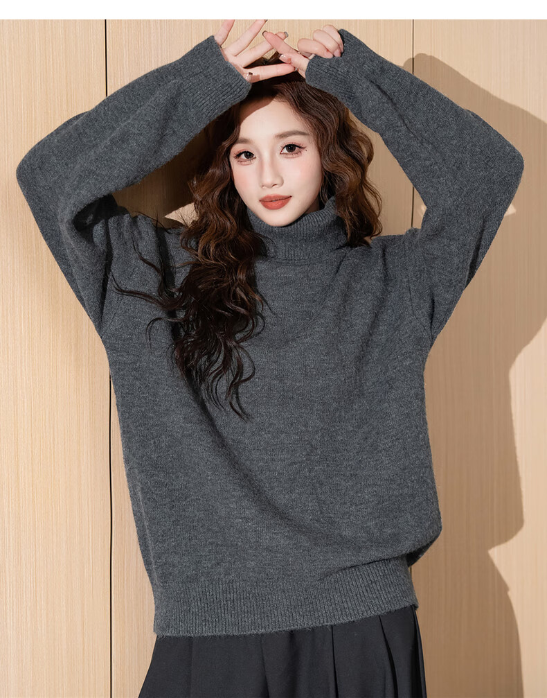 TonLion 2025 Autumn Winter Elegant Versatile Turtleneck Pullover Women's Sweater 6