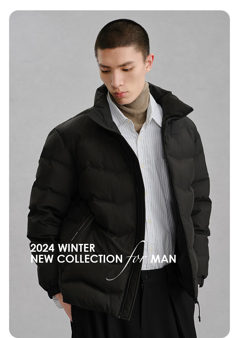 GXG Men's Casual Lightweight Puffer Down Jacket Black 170/M 8