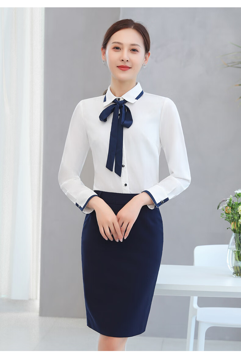 企业酒店前台售楼部客服职业工作服套装女春秋西装工作服行政正装教师