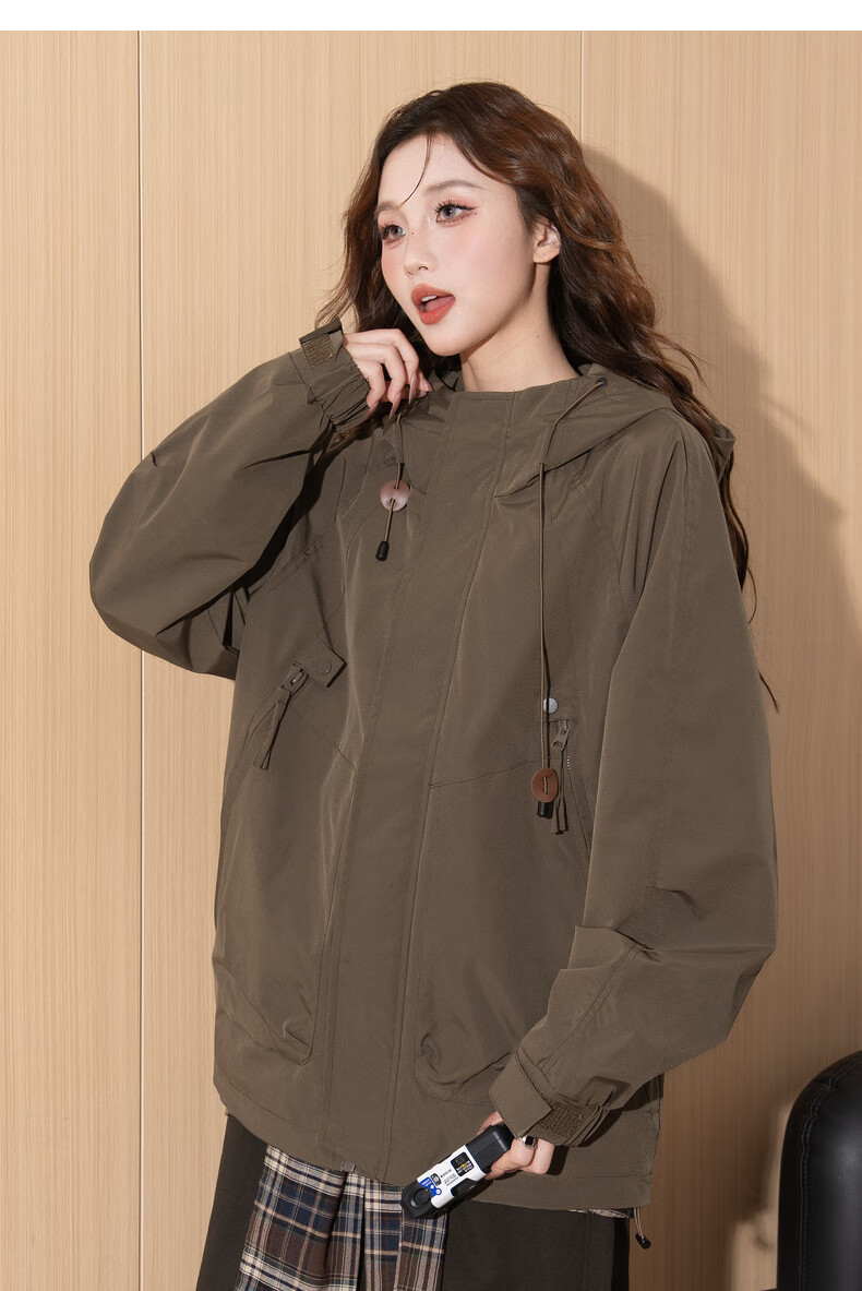 TonLion 2026 Spring Autumn Women's Jacket Casual High-End Fashion Hooded Coat Ins Style 27