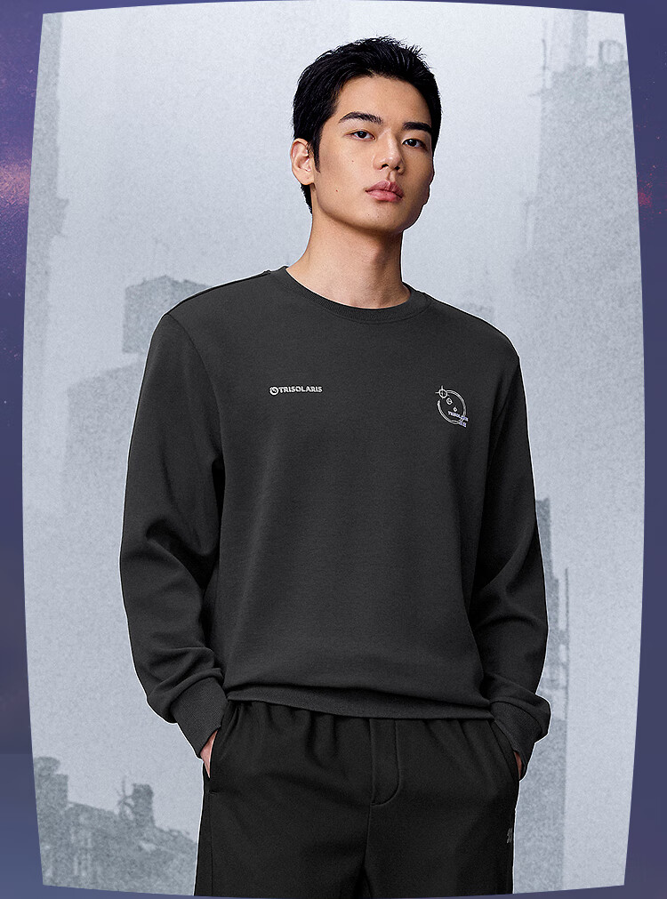 HLAHLA Men's Sports Sweatshirt Three-Body Civilization Super Symbol Series Crew Neck Long Sleeve Autumn 4