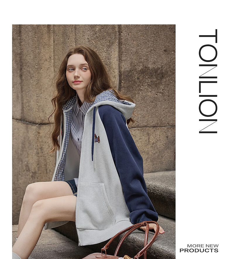 TonLion 2025 Autumn Women's Knitted Raglan Sleeve Long Hooded Coat 4