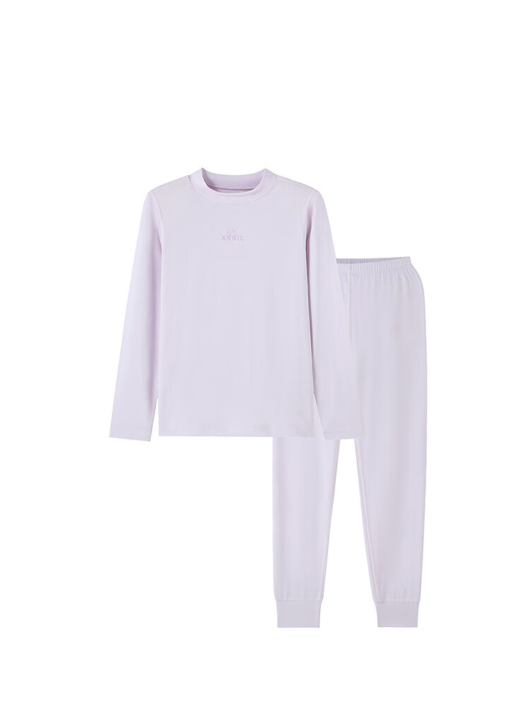 Annil Kids Boys and Girls Autumn Clothes Set 2025 New Milk Candy White 140cm 3