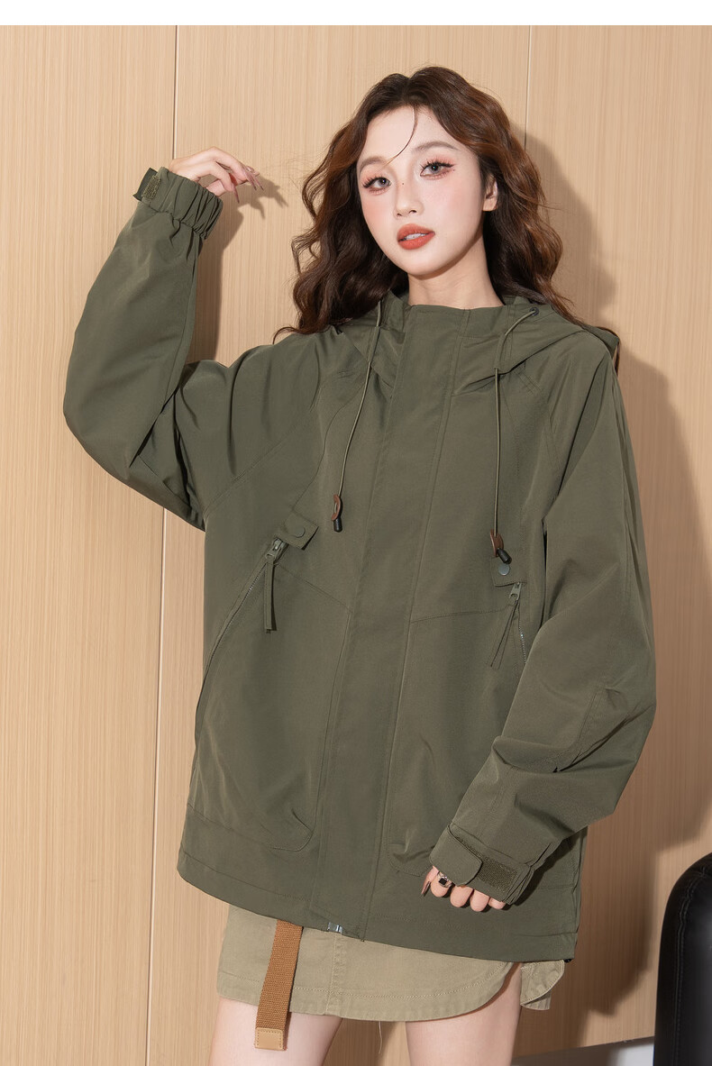 TonLion 2026 Spring Autumn Women's Jacket Casual High-End Fashion Hooded Coat Ins Style 34