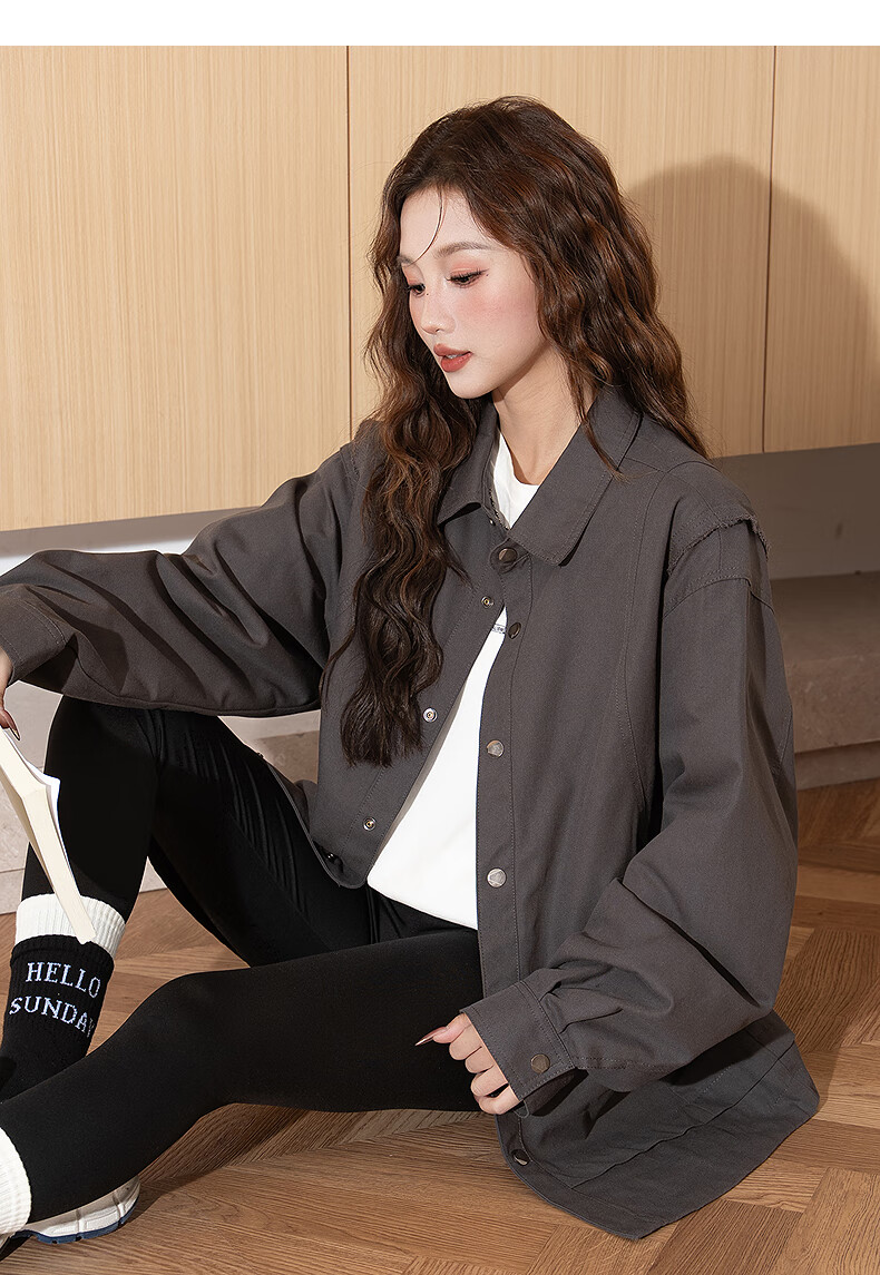 TonLion 2026 Spring Women's Lapel Coat Black S 27