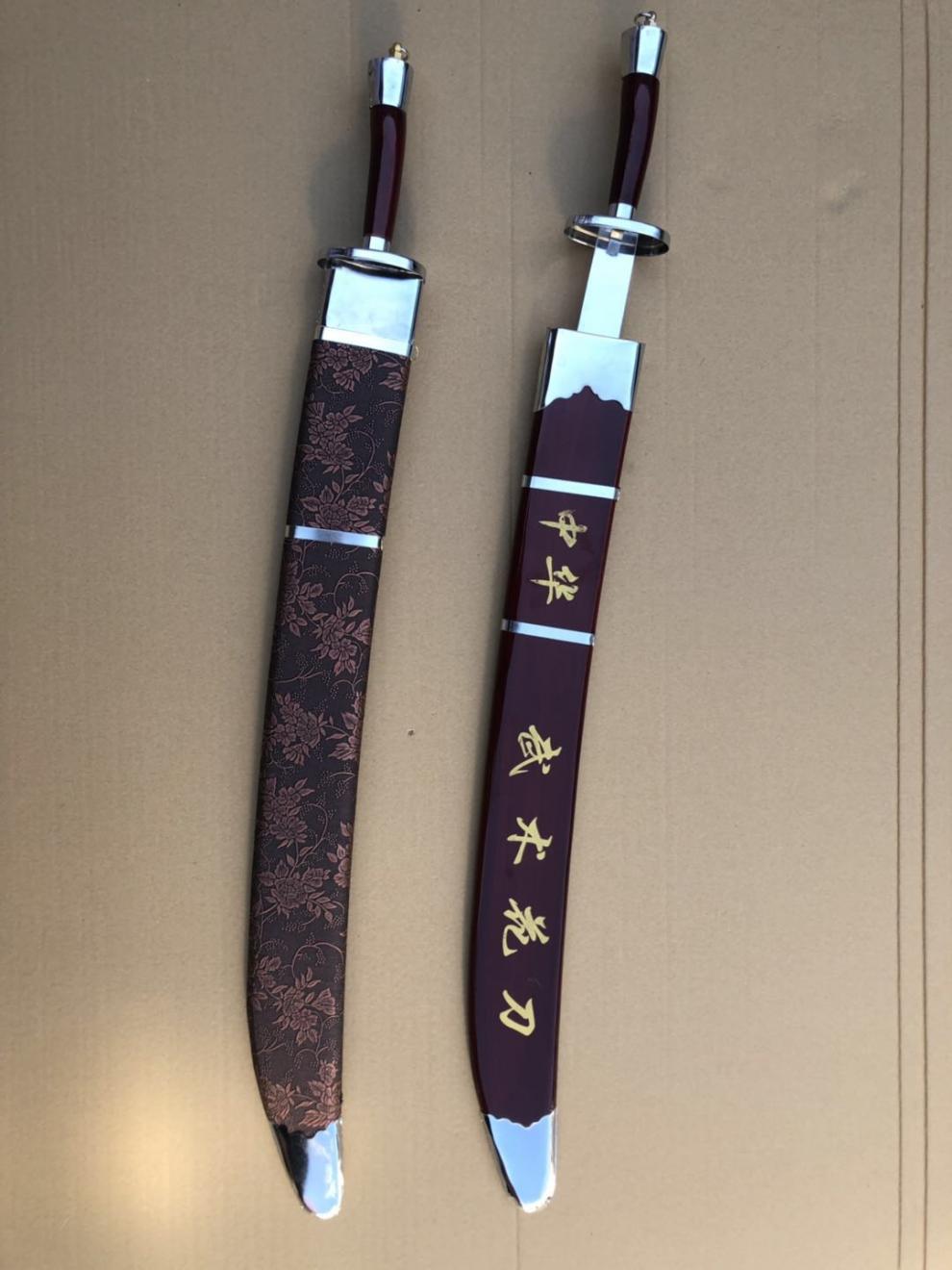 武术刀表演刀太极刀单双刀软刀半硬刀晨练刀儿童练功刀未 普通单刀刃